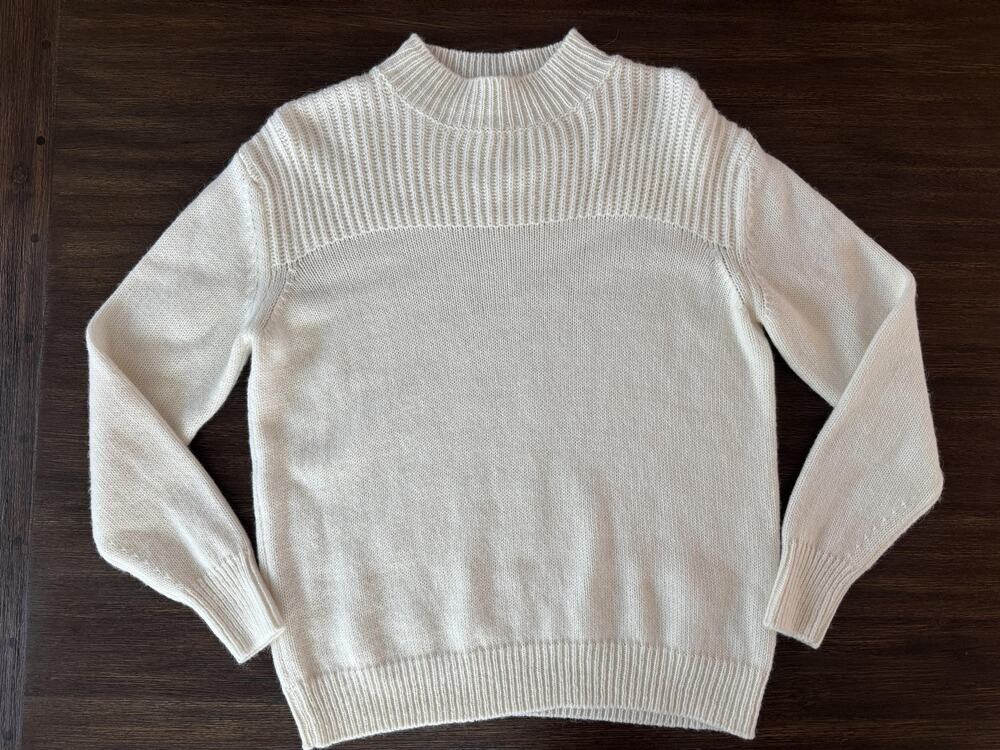 Wool Alpaca Sweater Womens S/M Ivory Knit Pullover Pablo Antrhopologie